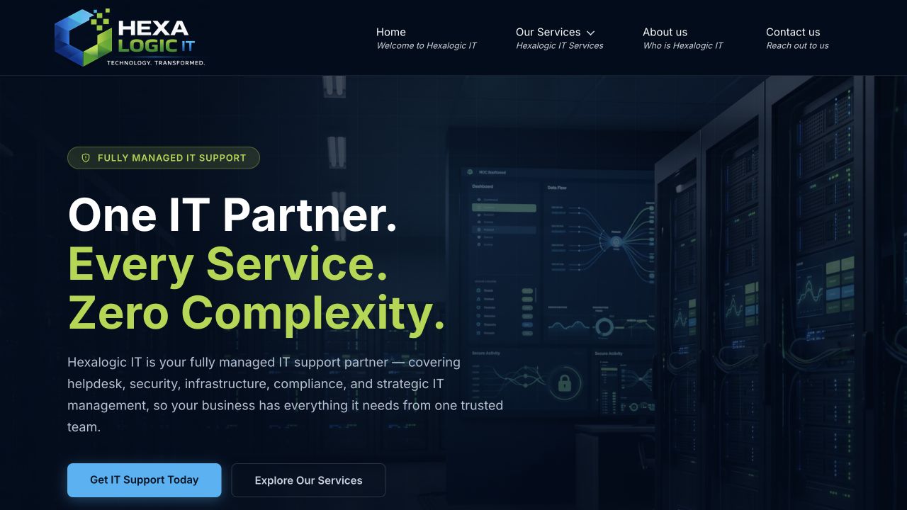 Hexalogic IT website preview