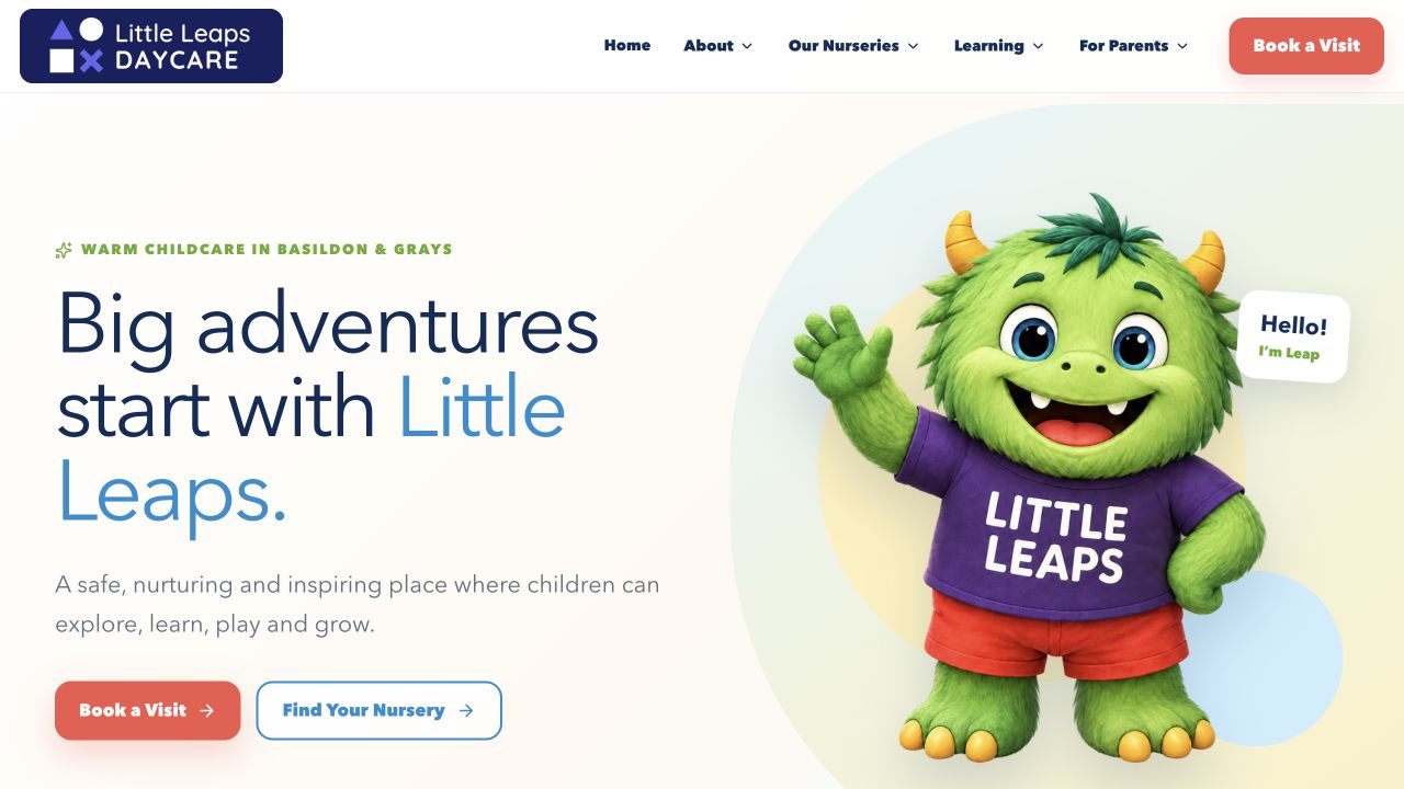 Little Leaps website preview